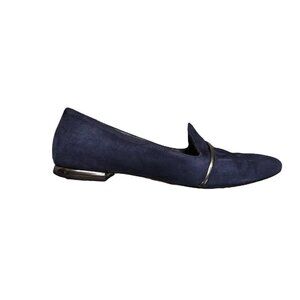AGL Attilio Giusti‎ Leombruni Shoes Womens 36 / 6 Smoking Loafer Navy Suede